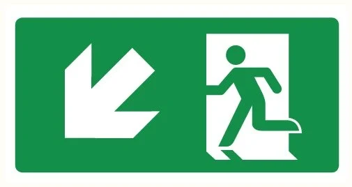 Exit Sign Inside Picto (Left, Right, Down)